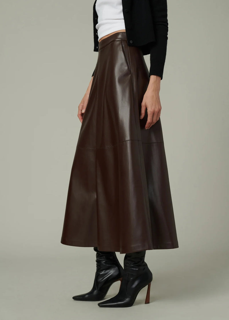 Tavi Vegan Leather Skirt-Bottoms-Uniquities