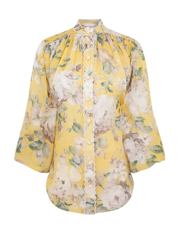 Acacia Scallop Blouse-Tops/Blouses-Uniquities