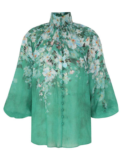 Everley Billow Blouse-Tops/Blouses-Uniquities