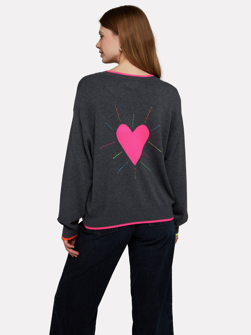 Valentina Heart Crew-Sweaters-Uniquities