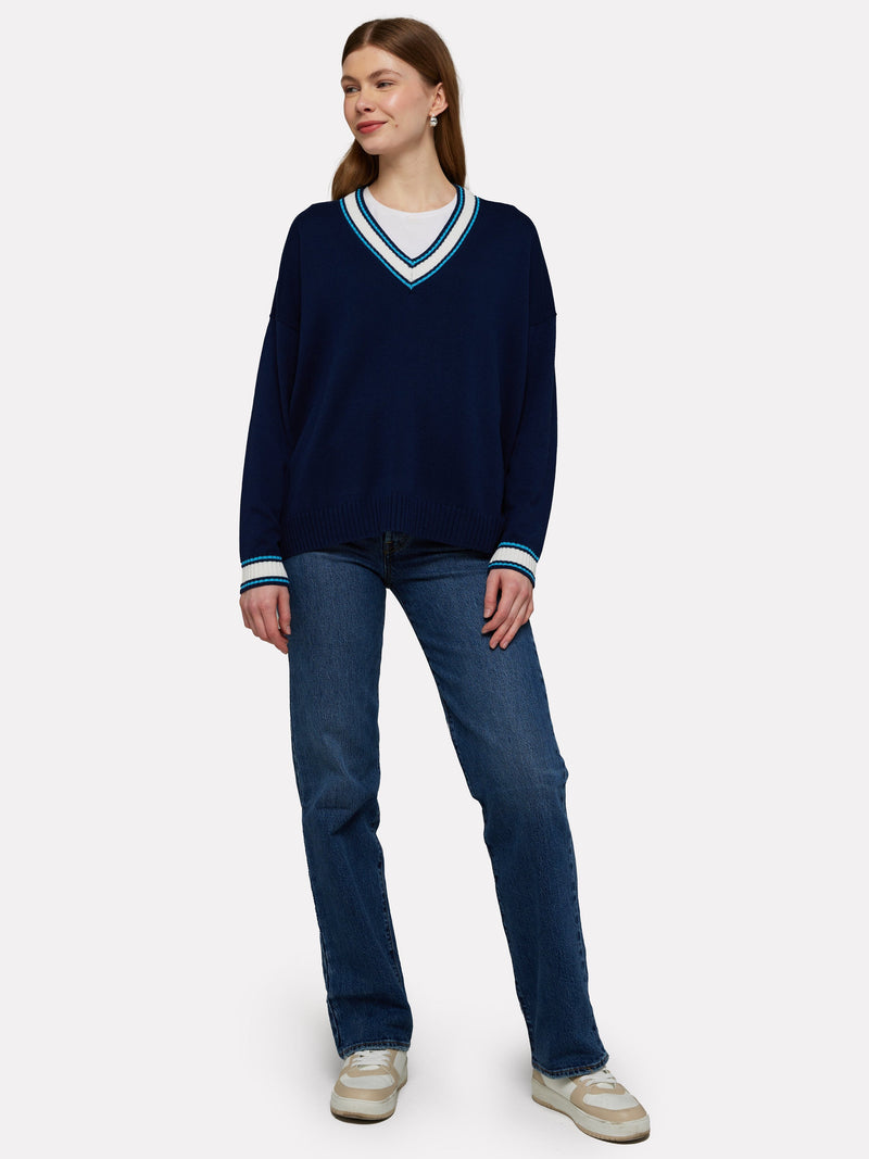 Daphne V Neck Sweater-Sweaters-Uniquities