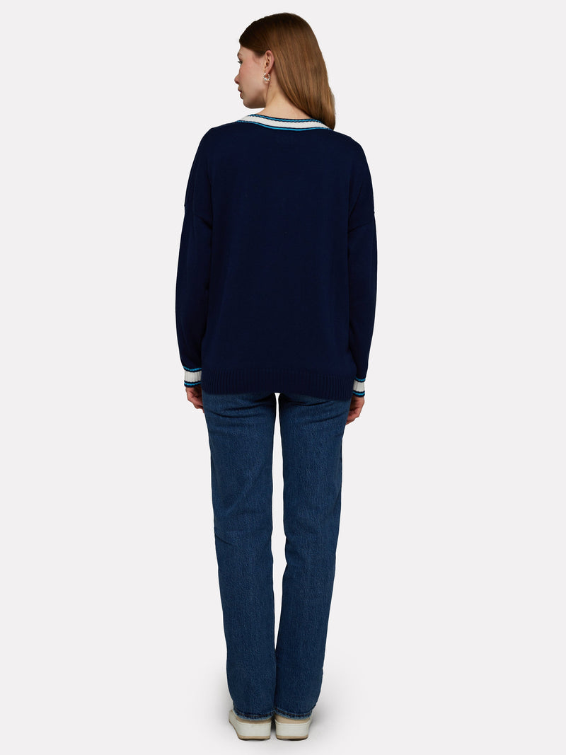 Daphne V Neck Sweater-Sweaters-Uniquities