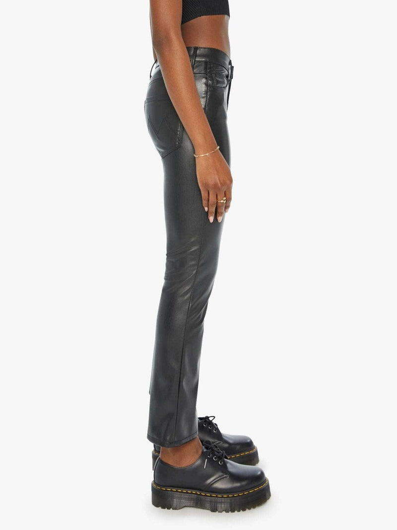 The Insider Flood Vegan Leather Jeans-Denim-Uniquities