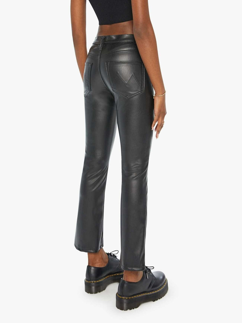 The Insider Flood Vegan Leather Jeans-Denim-Uniquities