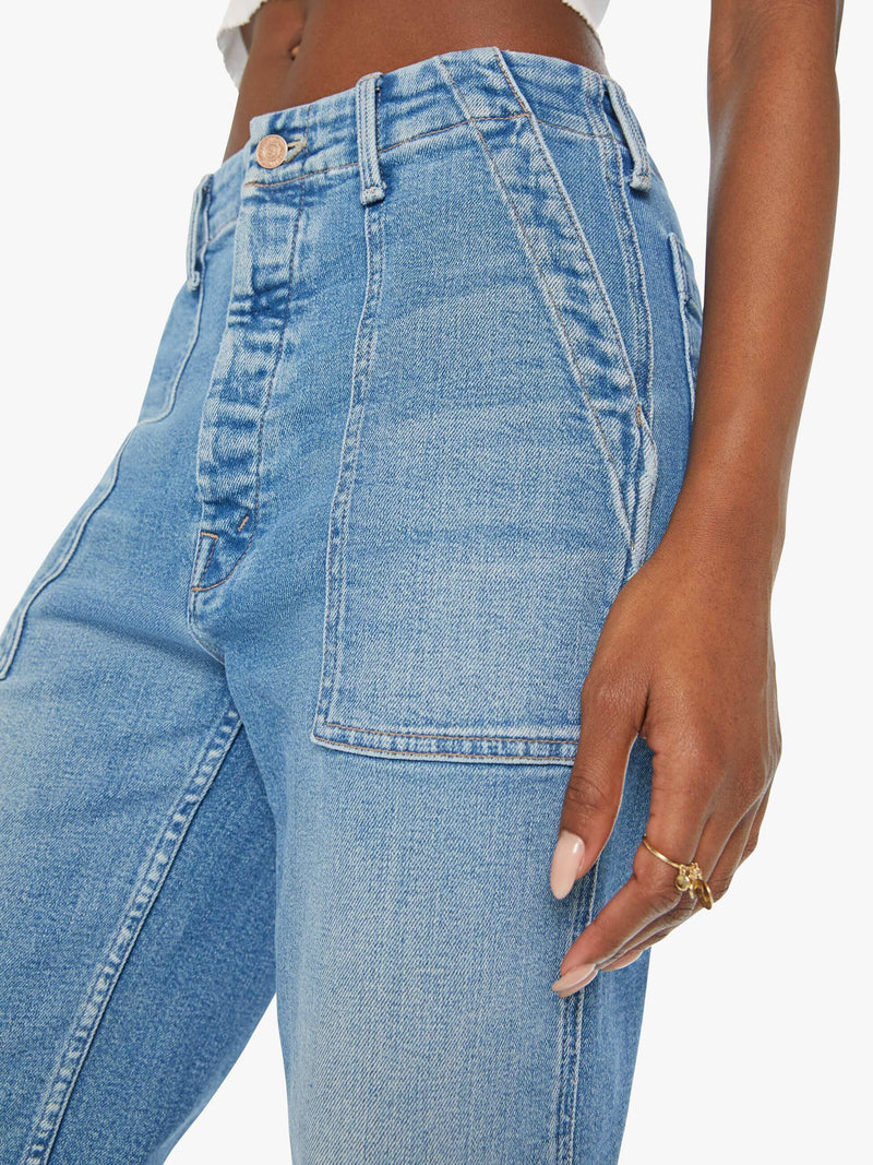 The Patch Pocket Private Flood Jeans-Denim-Uniquities