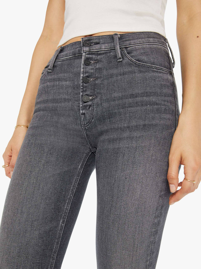 The Pixie Mid Rise Dazzler Ankle Jeans in Up In Smoke-Denim-Uniquities