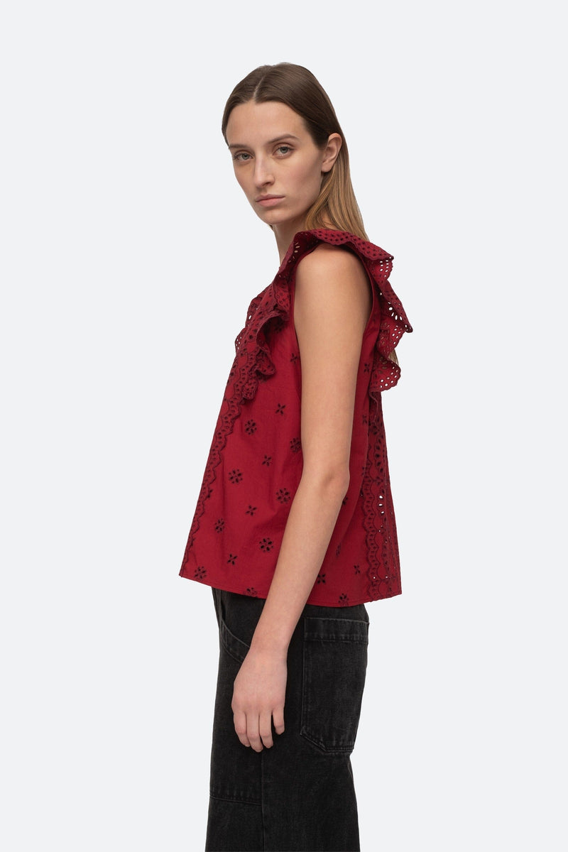 Lainey Embroidery Tank Top-Tops/Blouses-Uniquities