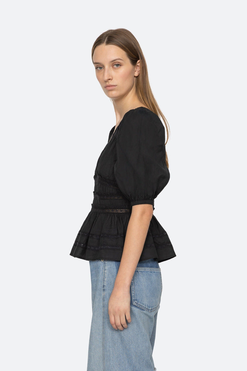 Nomi Solid V-Neck Top-Tops/Blouses-Uniquities