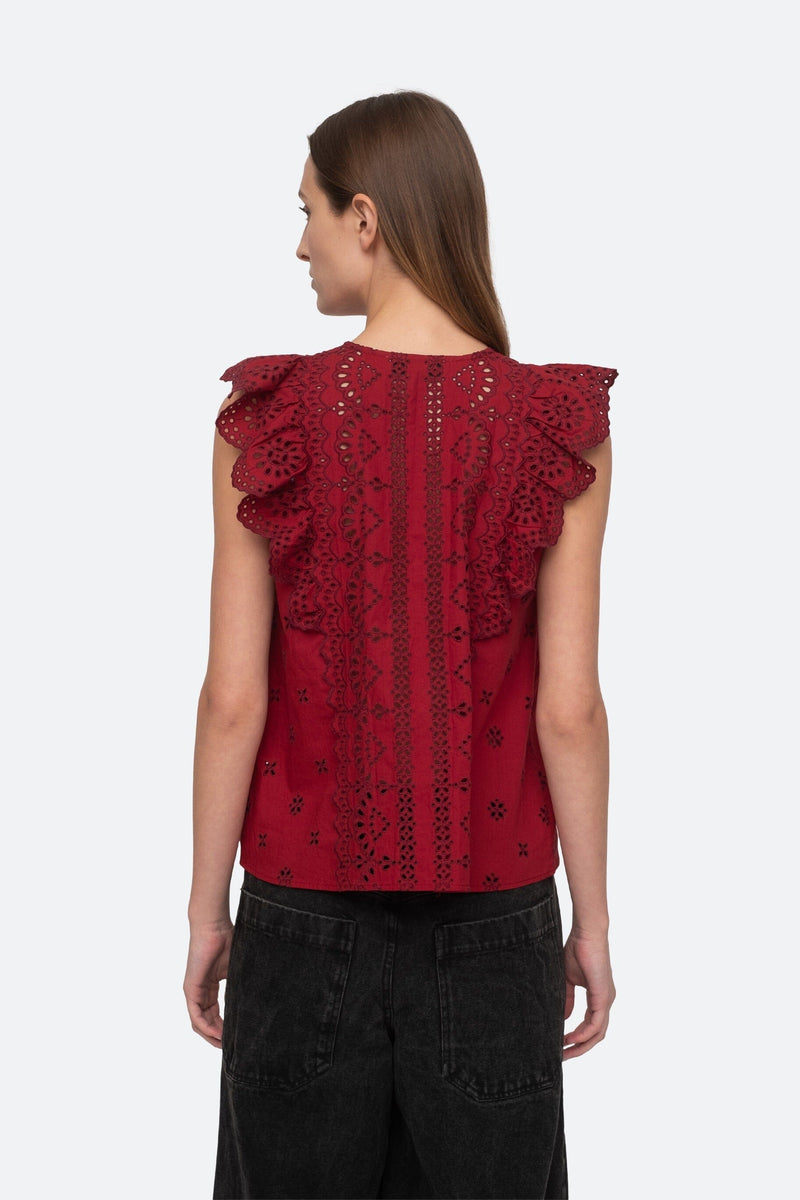 Lainey Embroidery Tank Top-Tops/Blouses-Uniquities