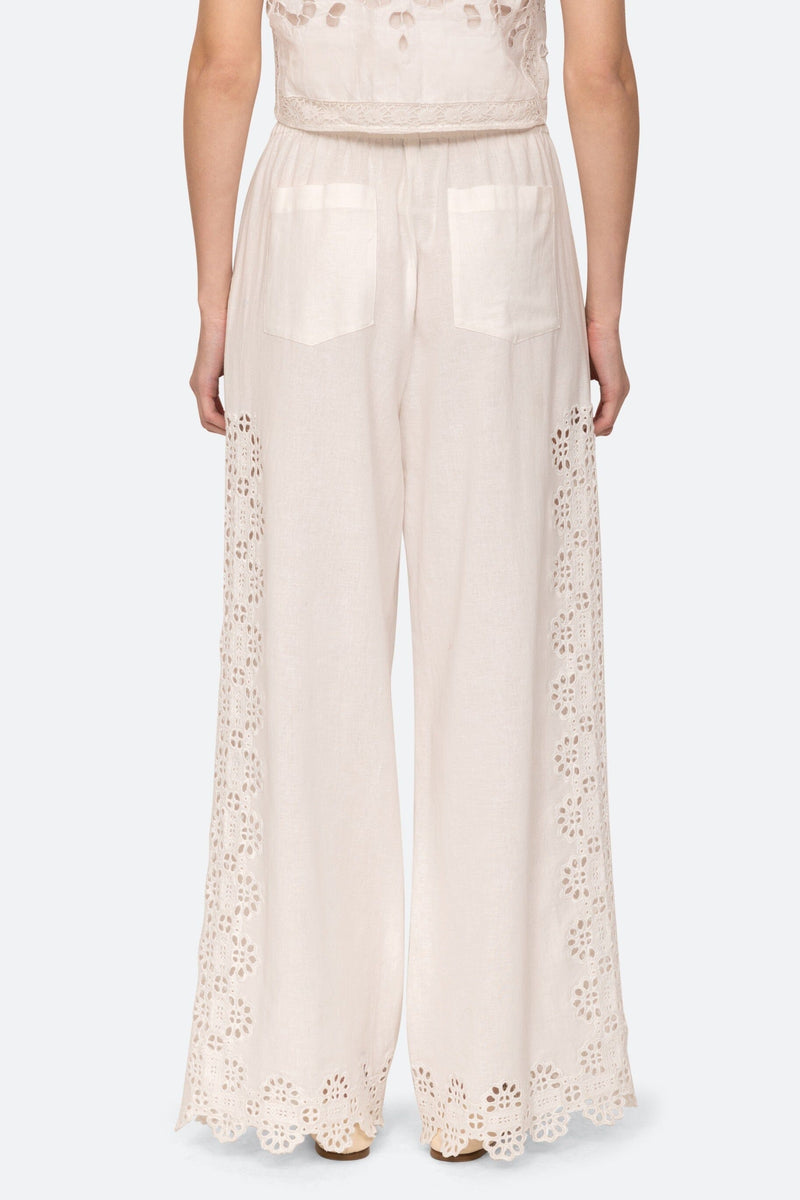 Edith Embroidery Pants-Bottoms-Uniquities