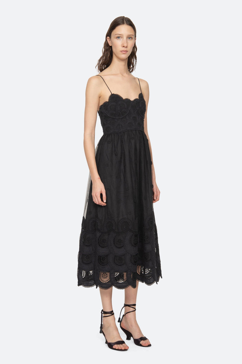 Drea Embroidery Sleeveless Dress-Dresses-Uniquities