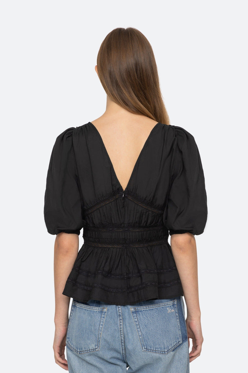 Nomi Solid V-Neck Top-Tops/Blouses-Uniquities