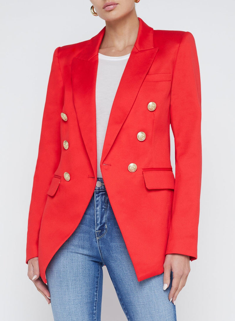 Kendi Long Double Breasted Blazer-Jackets-Uniquities