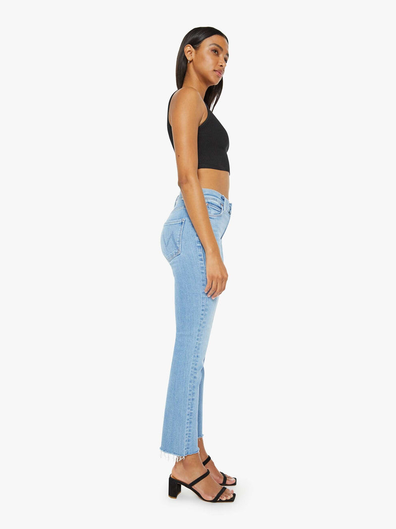 The Mid Rise Dazzler Ankle Fray Jeans-Denim-Uniquities