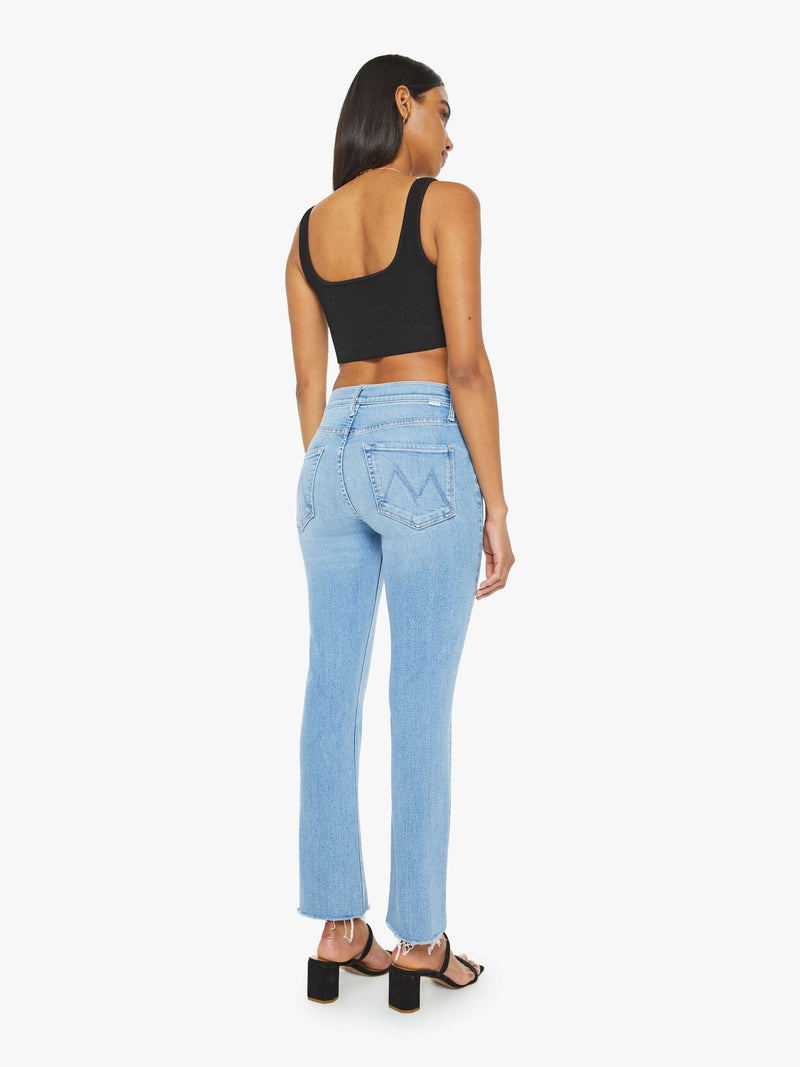 The Mid Rise Dazzler Ankle Fray Jeans-Denim-Uniquities