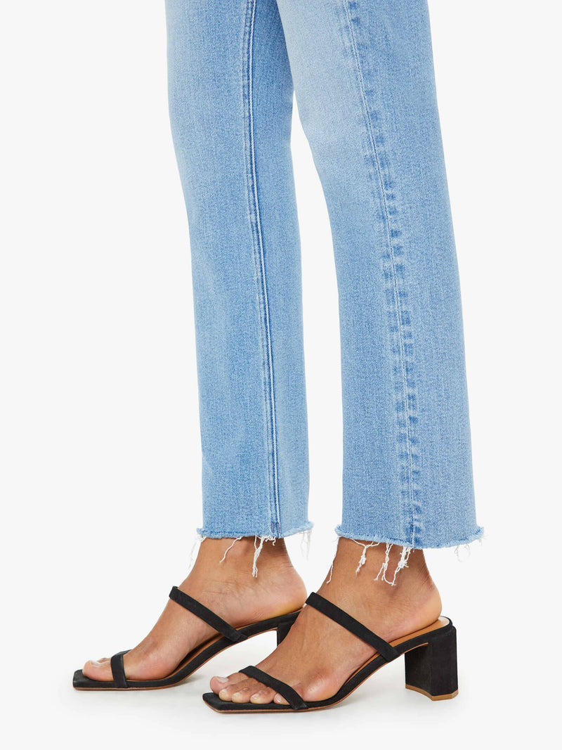 The Mid Rise Dazzler Ankle Fray Jeans-Denim-Uniquities