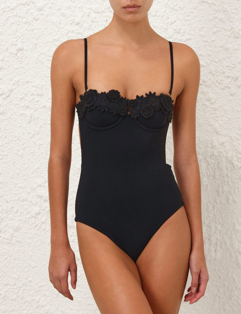 Everley Embroidered One Piece-Swimwear-Uniquities