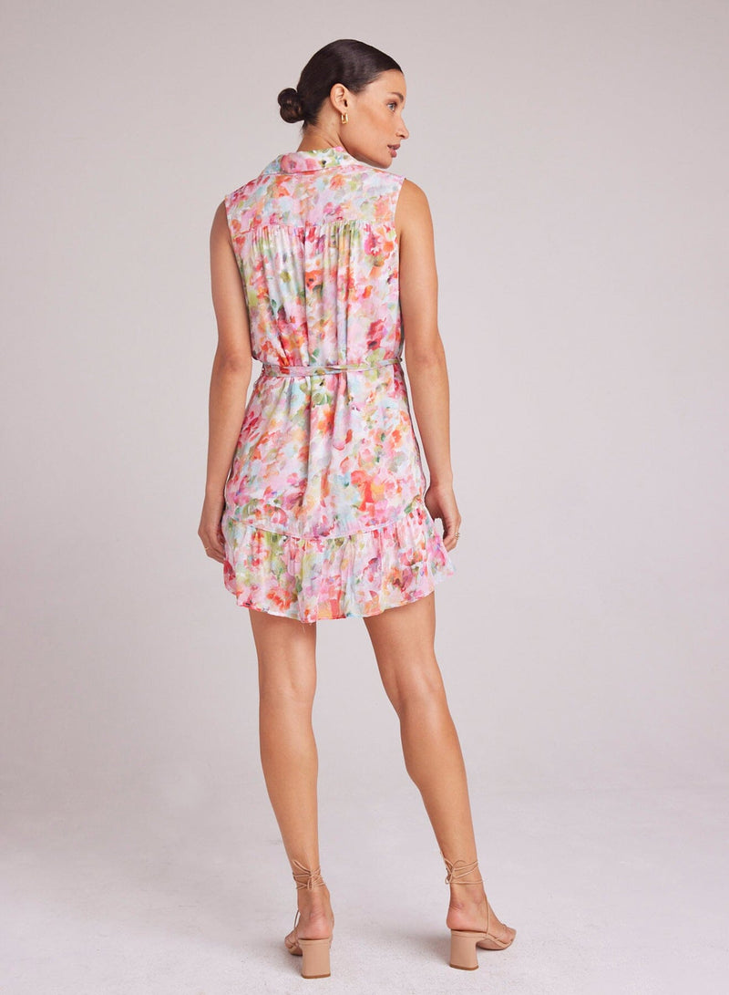 Gathered Ruffle Shirt Dress-Dresses-Uniquities