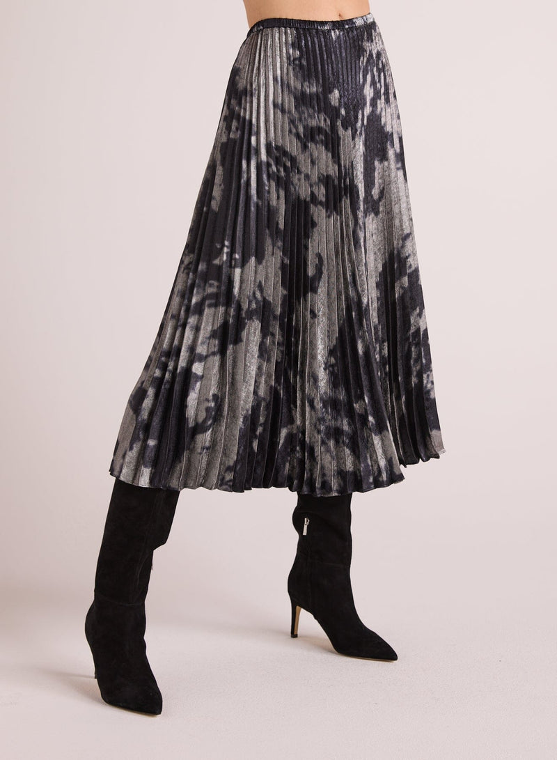 Hand Pleated Midi Skirt-Bottoms-Uniquities