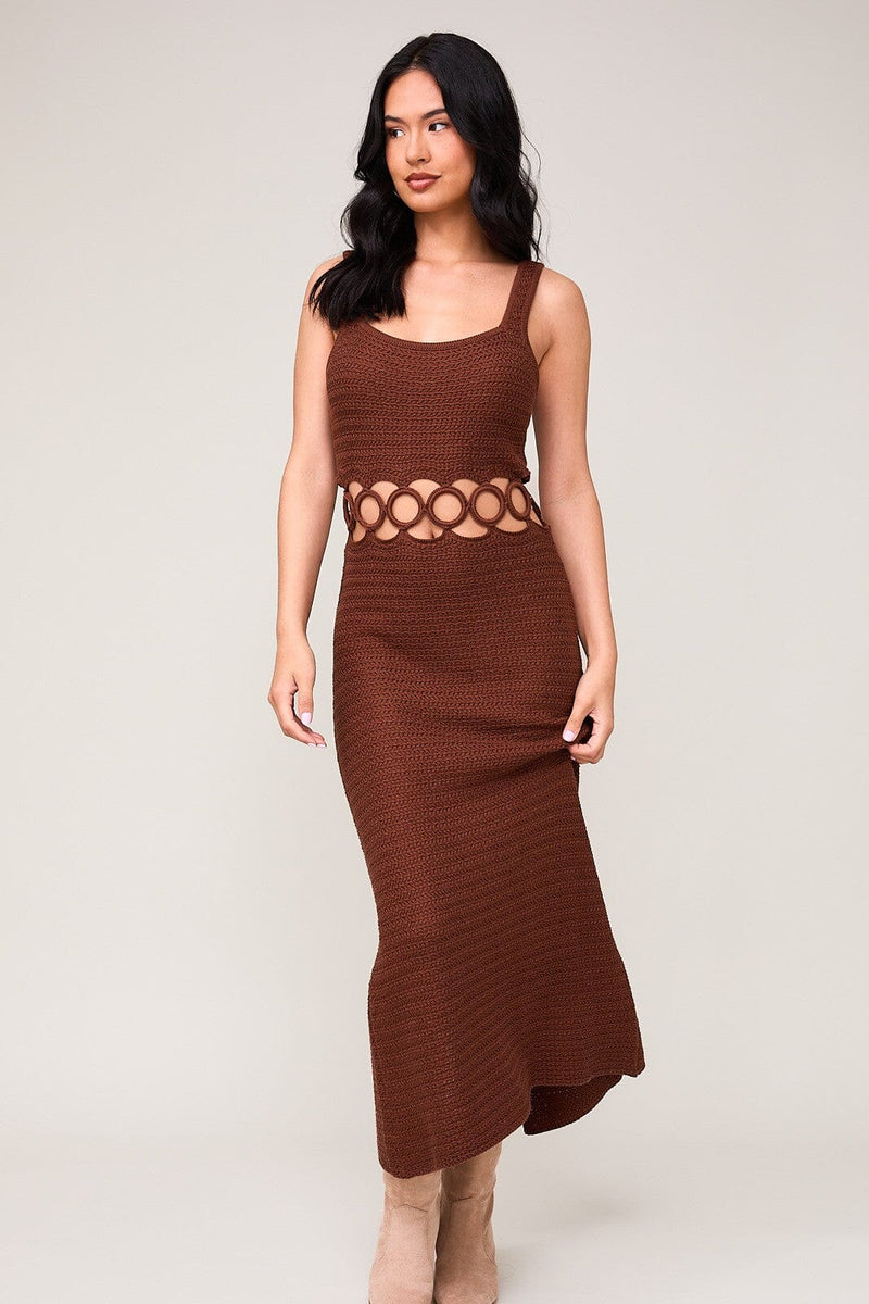 Logan Crochet Midi Dress-Dresses-Uniquities