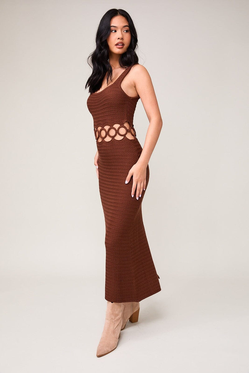 Logan Crochet Midi Dress-Dresses-Uniquities