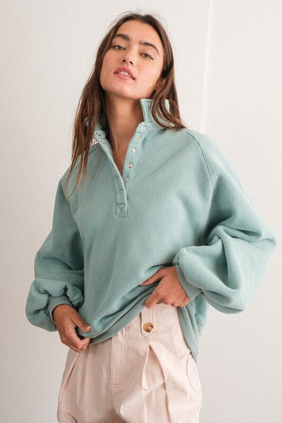Maci Snap Collar Sweater-Lounge-Uniquities