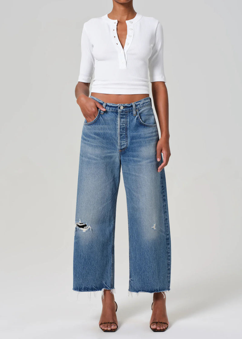 Ayla Raw Hem Crop In Solano Denim Citizens Of Hum 