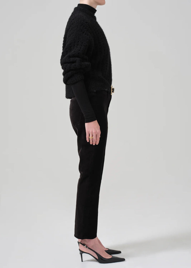 Isola Cropped Trouser in Velvet-Denim-Uniquities