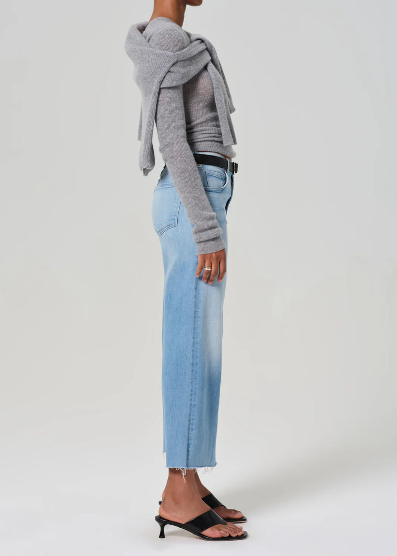 Lyra Wide Leg Crop Jeans in Belmont-Denim-Uniquities