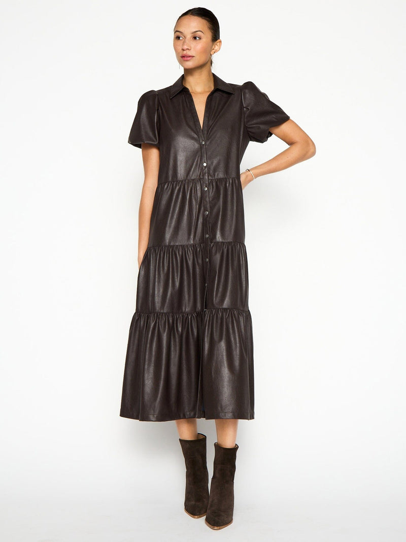 Havana Vegan Leather Dress-Dresses-Uniquities