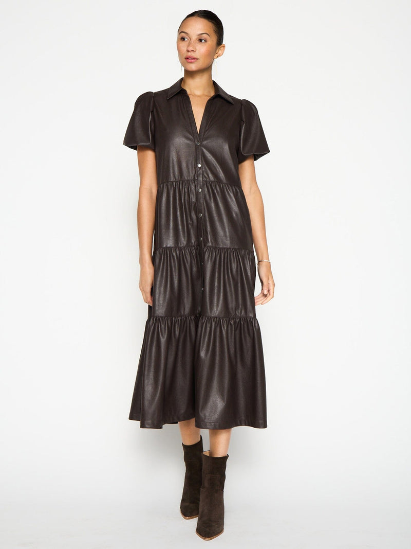 Havana Vegan Leather Dress-Dresses-Uniquities