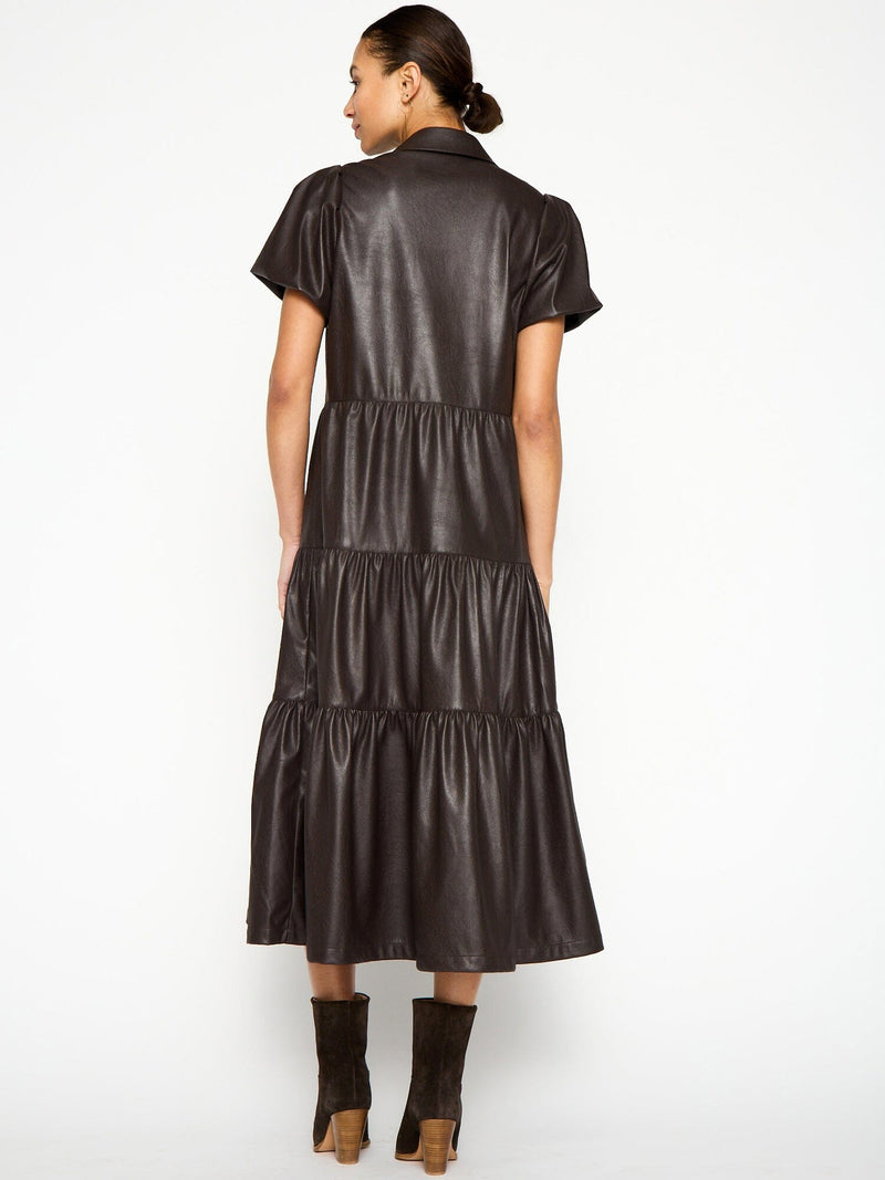 Havana Vegan Leather Dress-Dresses-Uniquities