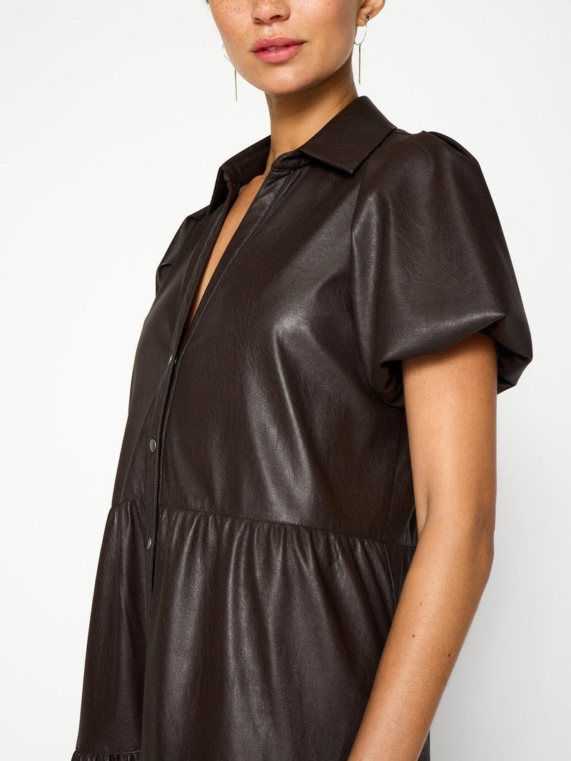 Havana Vegan Leather Dress-Dresses-Uniquities