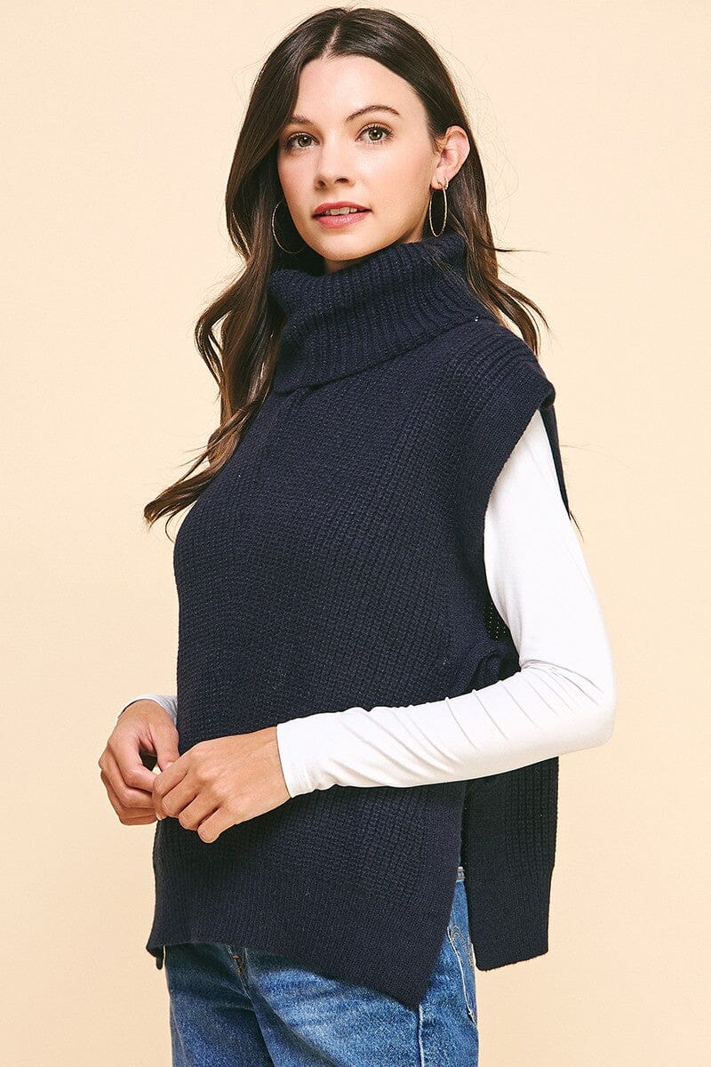 Ann Side Tie Sweater Vest-Sweaters-Uniquities