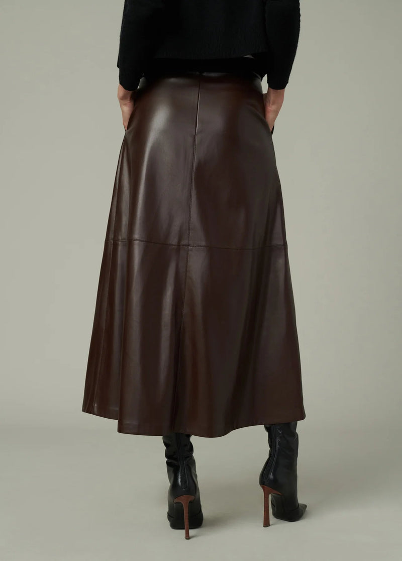 Tavi Vegan Leather Skirt-Bottoms-Uniquities