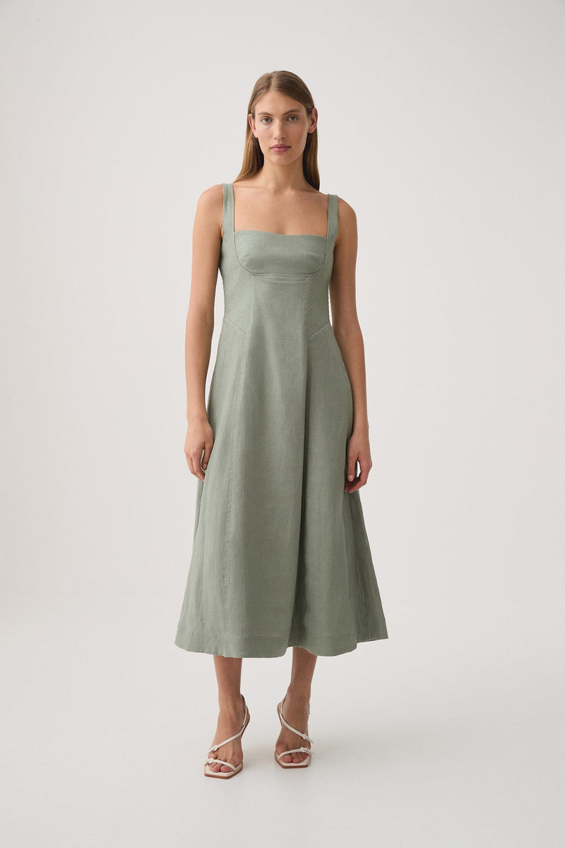 Clover Corded Midi Dress-Dresses-Uniquities