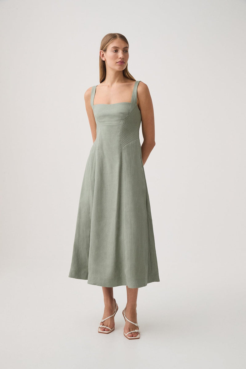 Clover Corded Midi Dress-Dresses-Uniquities