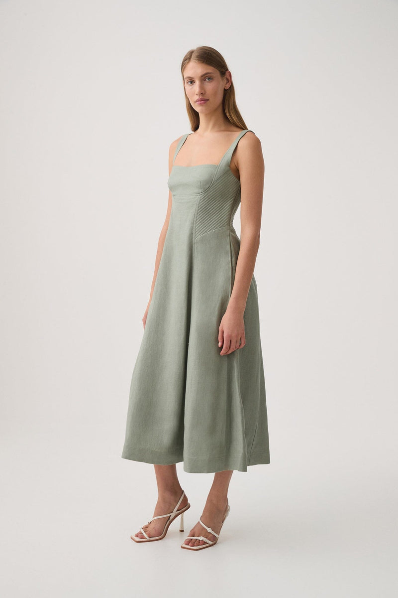 Clover Corded Midi Dress-Dresses-Uniquities