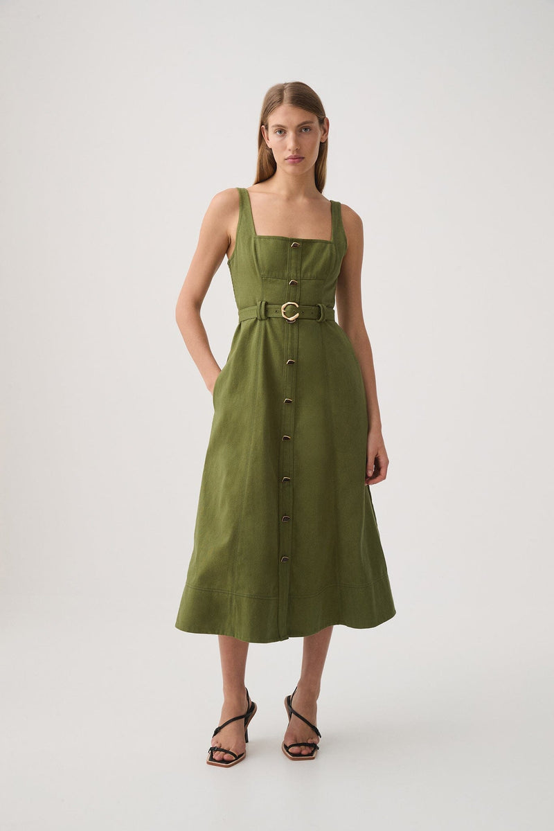 Axle Utility Midi Dress-Dresses-Uniquities