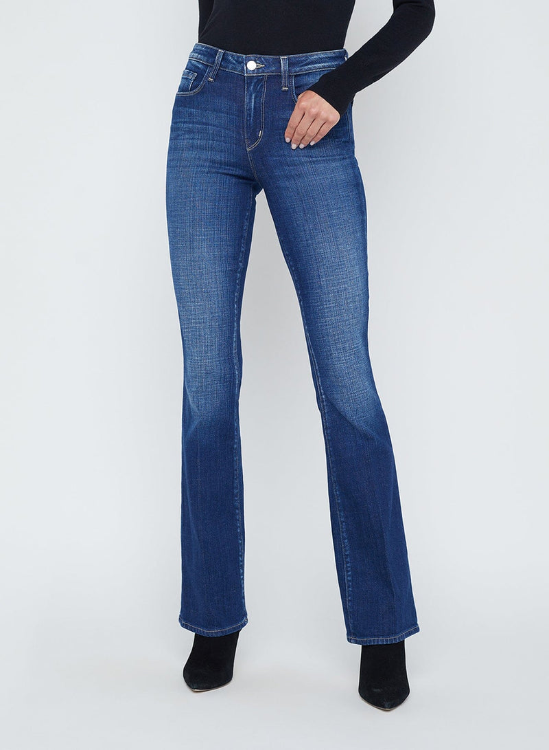 Selma High Rise Sleek Baby Boot Jeans-Denim-Uniquities