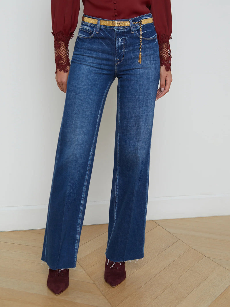 Scottie High Rise Wide Leg Jeans-Denim-Uniquities