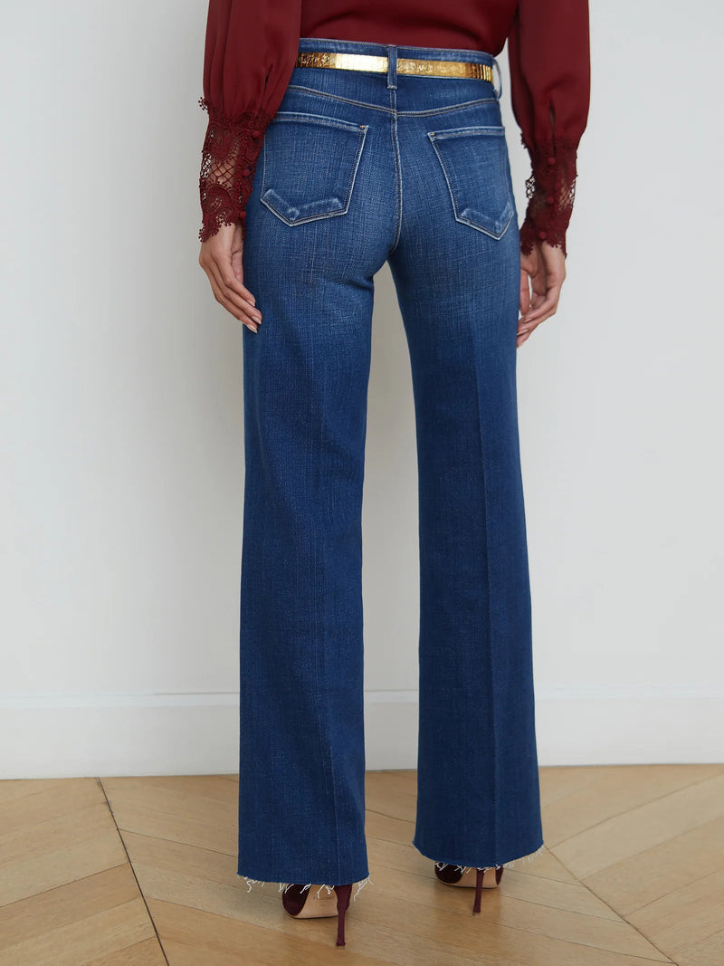 Scottie High Rise Wide Leg Jeans-Denim-Uniquities