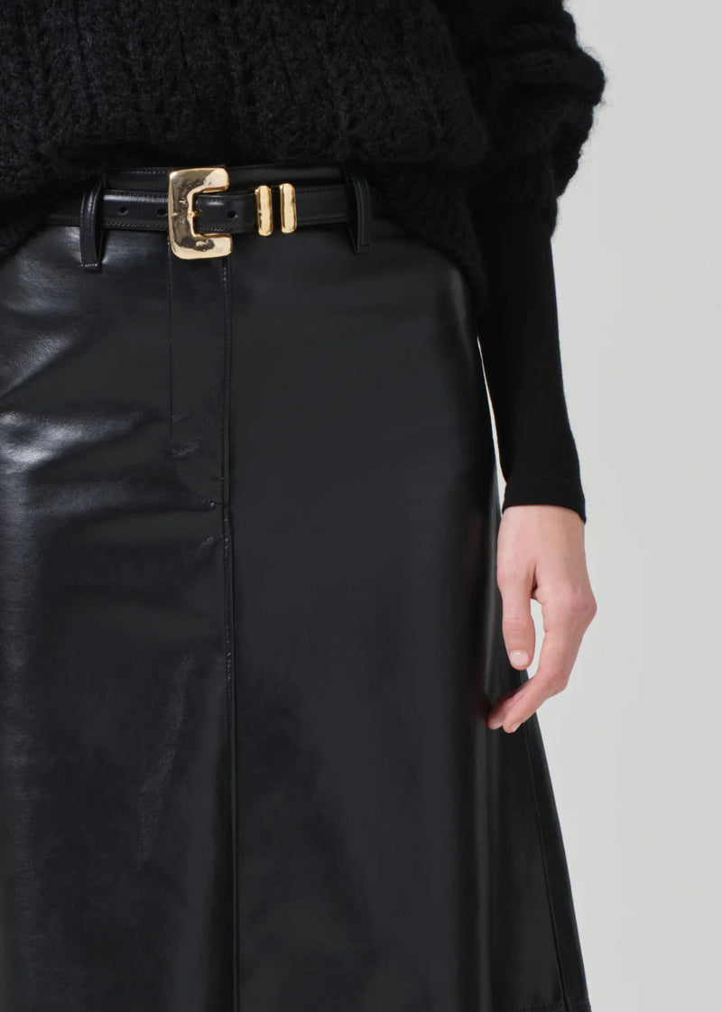 Cassia Leather Skirt-Bottoms-Uniquities