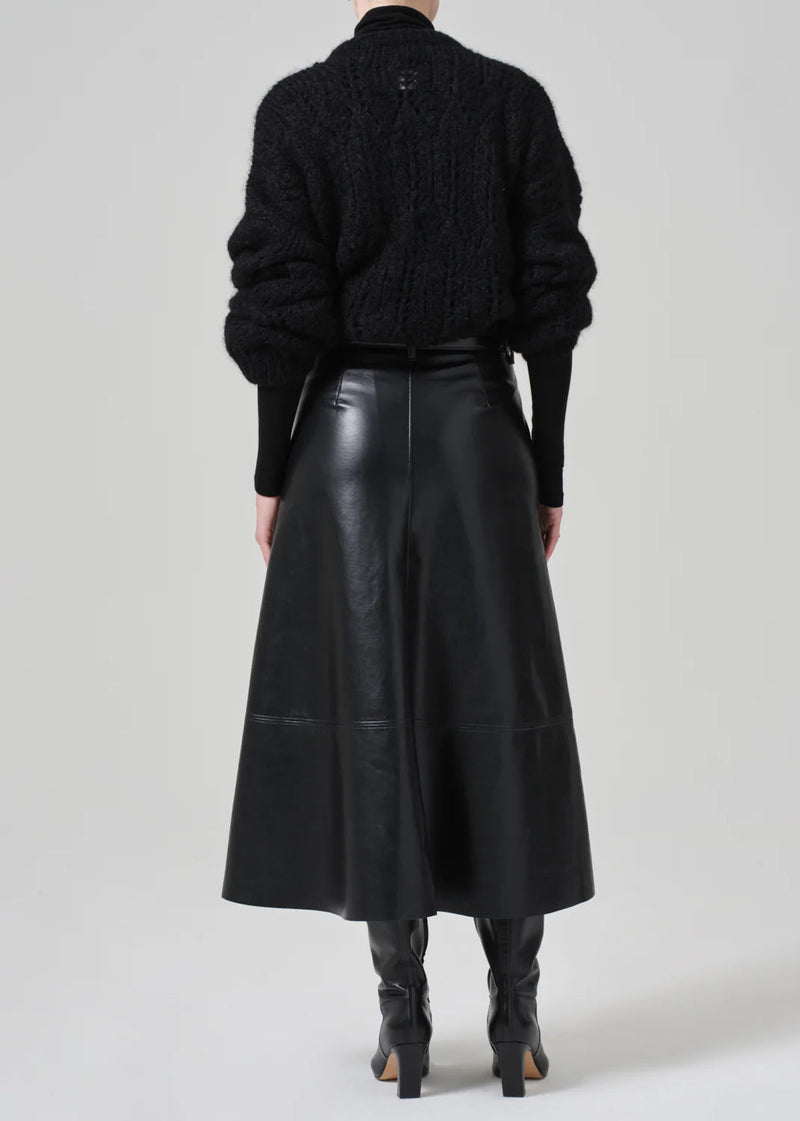 Cassia Leather Skirt-Bottoms-Uniquities