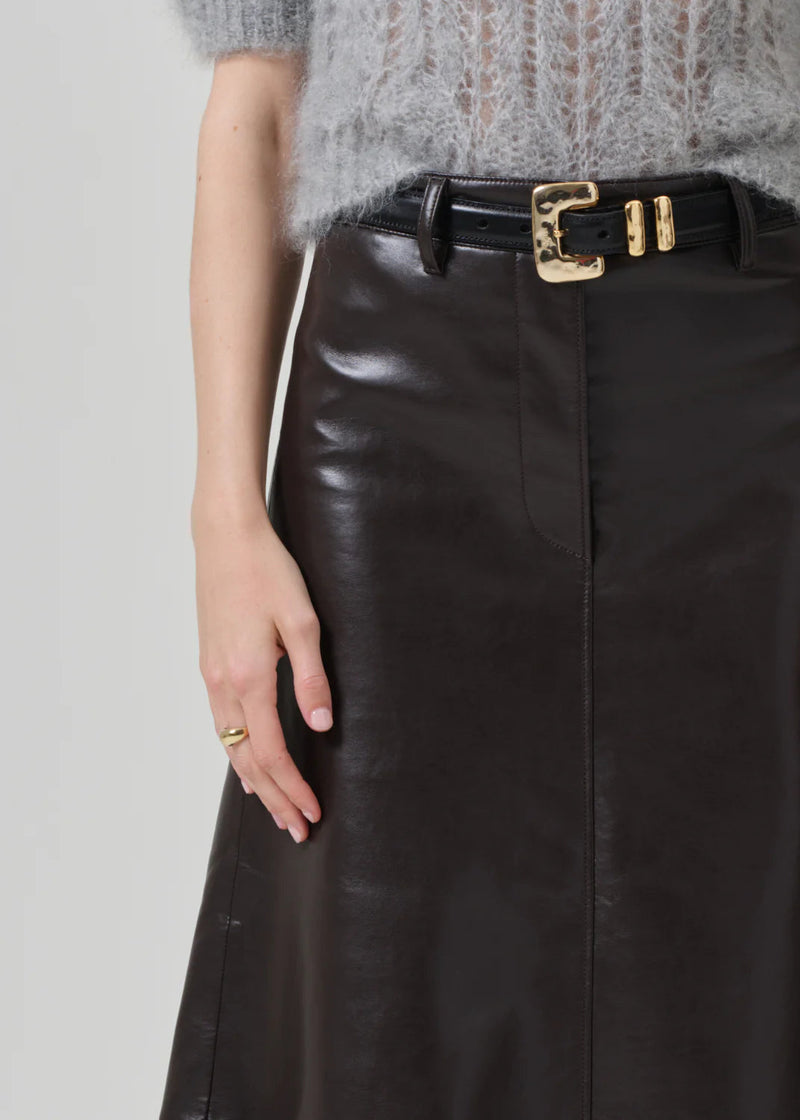 Cassia Leather Skirt-Bottoms-Uniquities