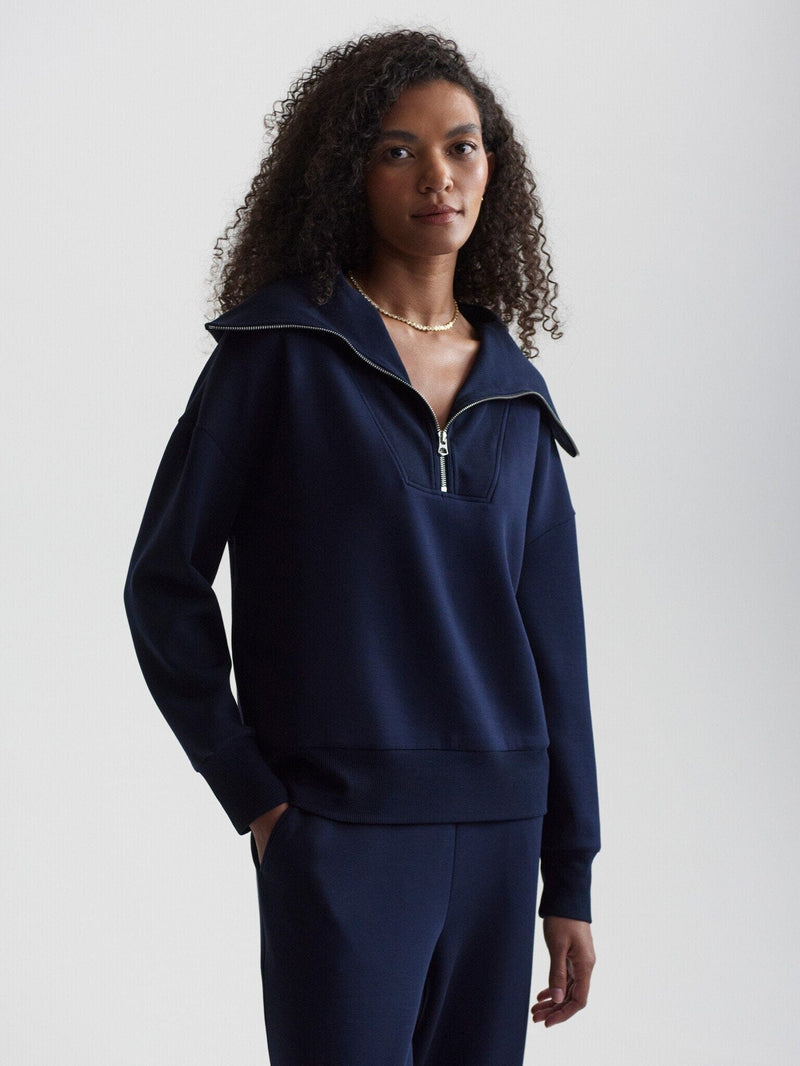 Catherine Half Zip Sweat-Sweaters-Uniquities