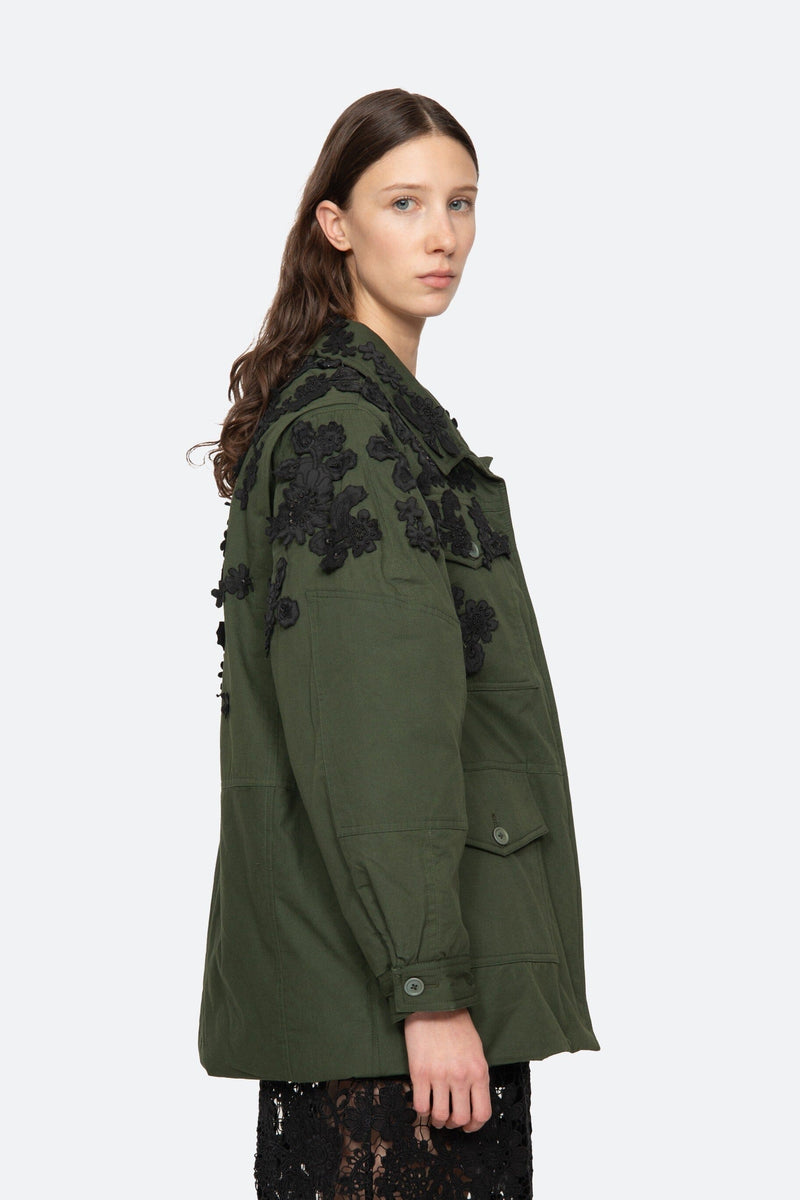 Sabine Embroidery Long Sleeve Jacket-Jackets-Uniquities