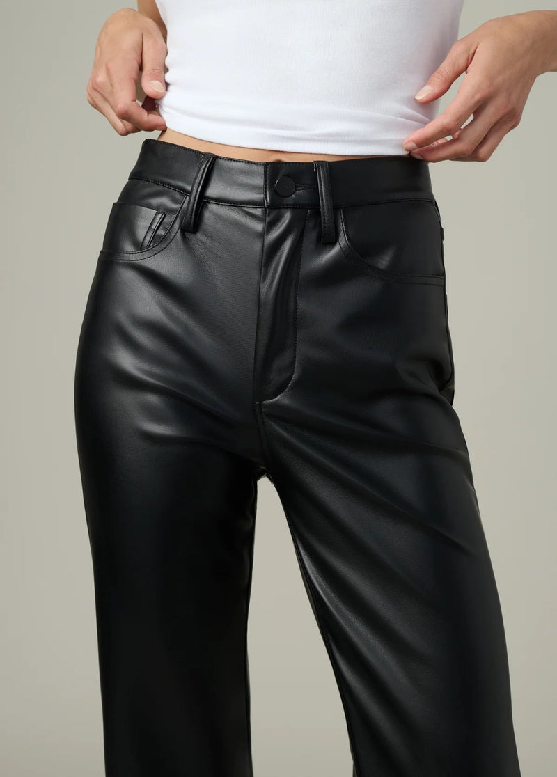 Margot Vegan Leather Jeans-Denim-Uniquities