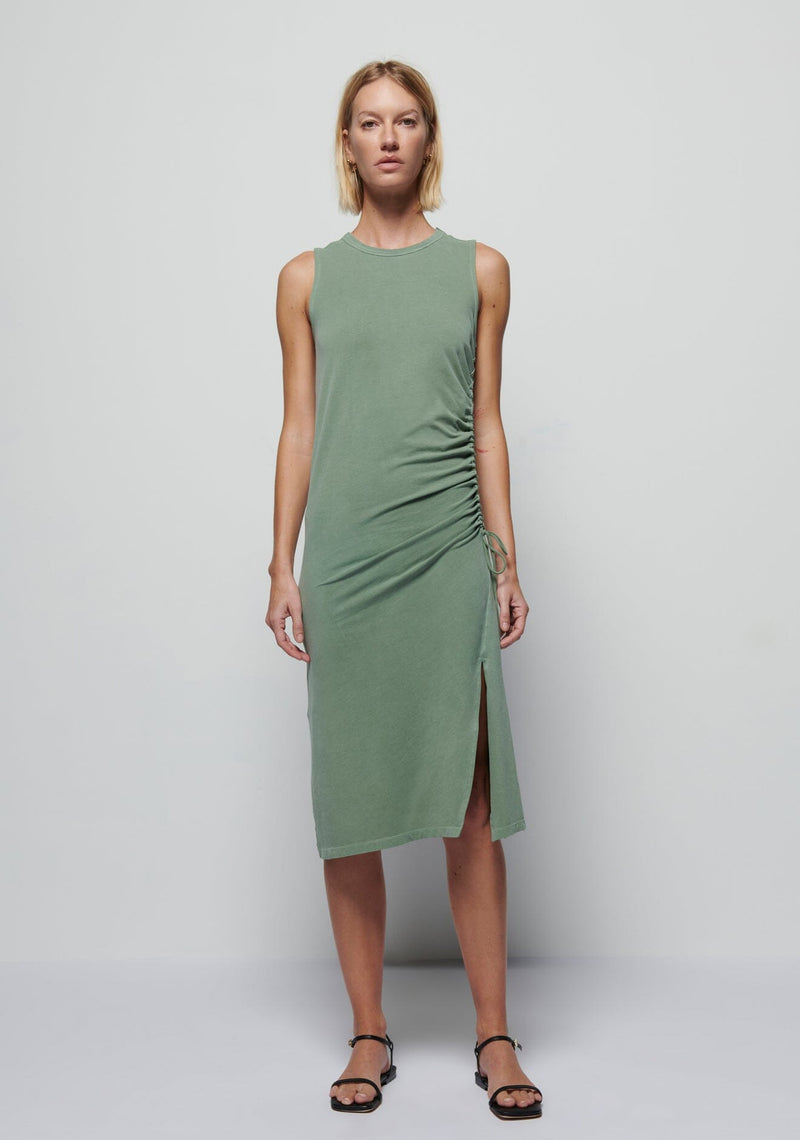 Iris Crewneck Dress Ruched-Dresses-Uniquities