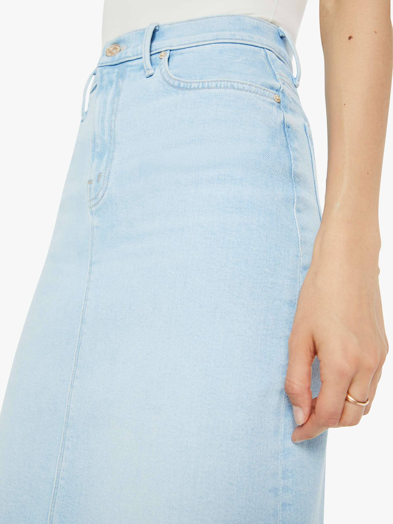 The Swooner Straight A Midi Skirt-Denim-Uniquities